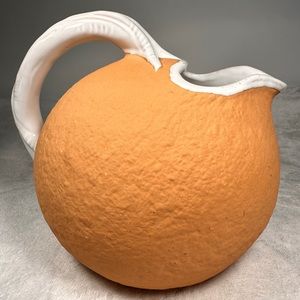 Italian Wide Mouth Terracota Juice Water Pitcher Early 18th Century Baked Earth